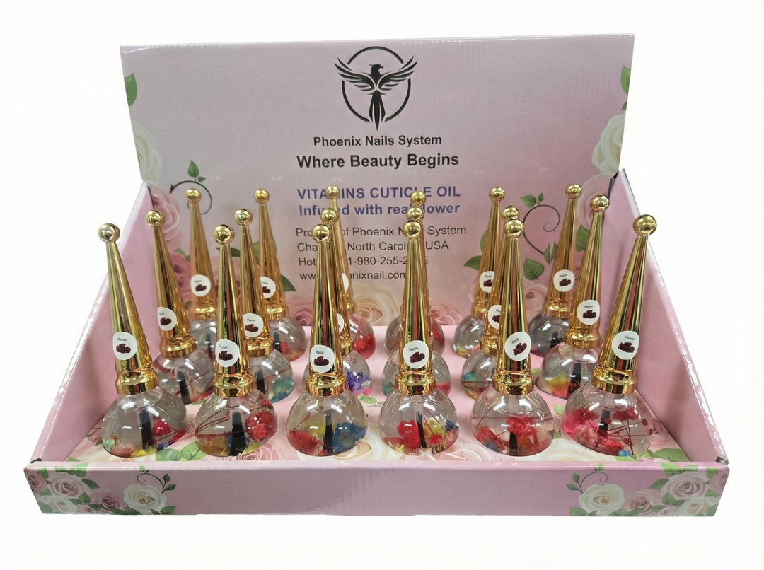 Phoenix Vitamins Cuticle Oil (Infused with real flower) Rose - 0.5oz