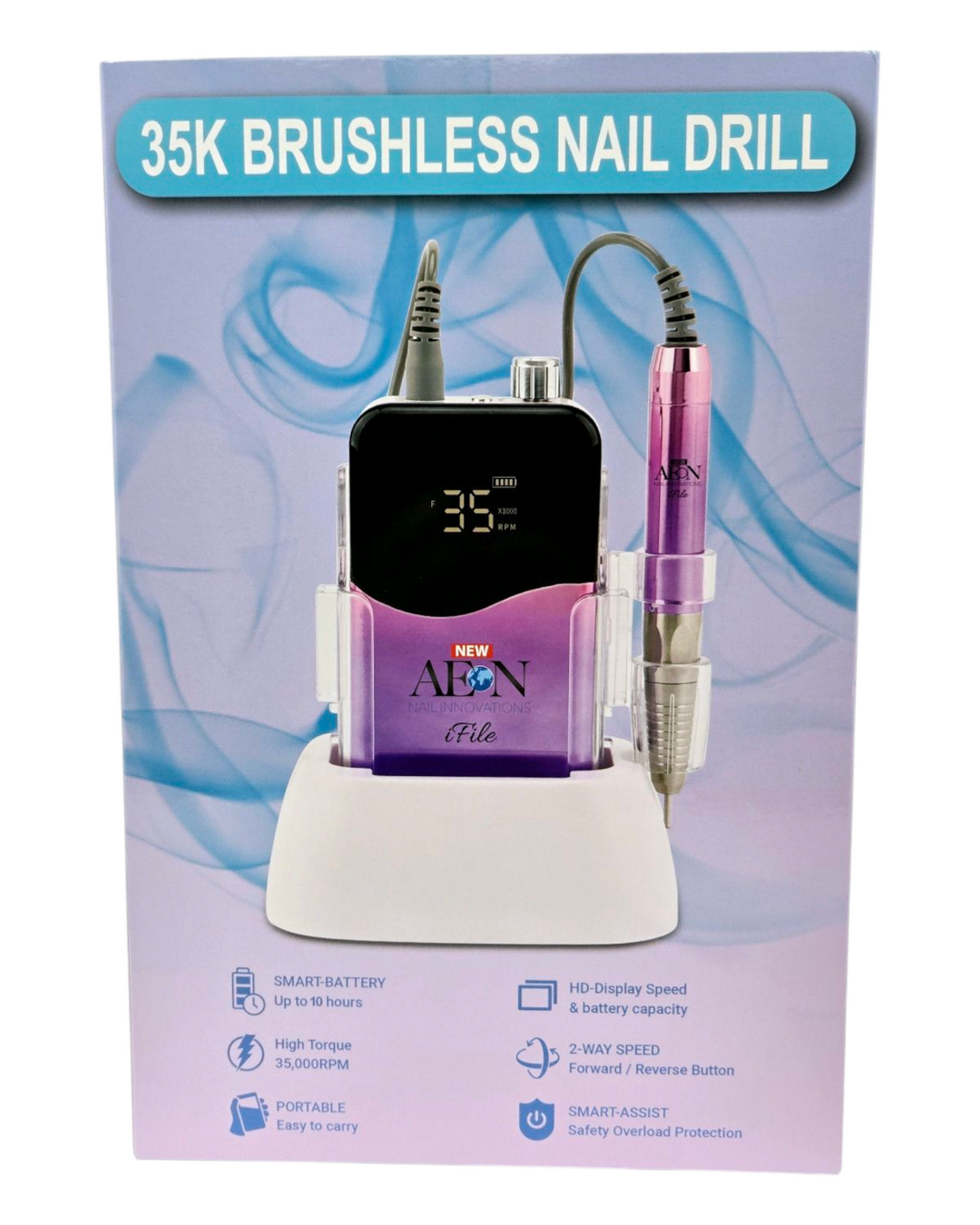 AEON 2-IN-1 HYBRID BRUSHLESS PORTABLE NAIL DRILL MACHINE (iFile)
