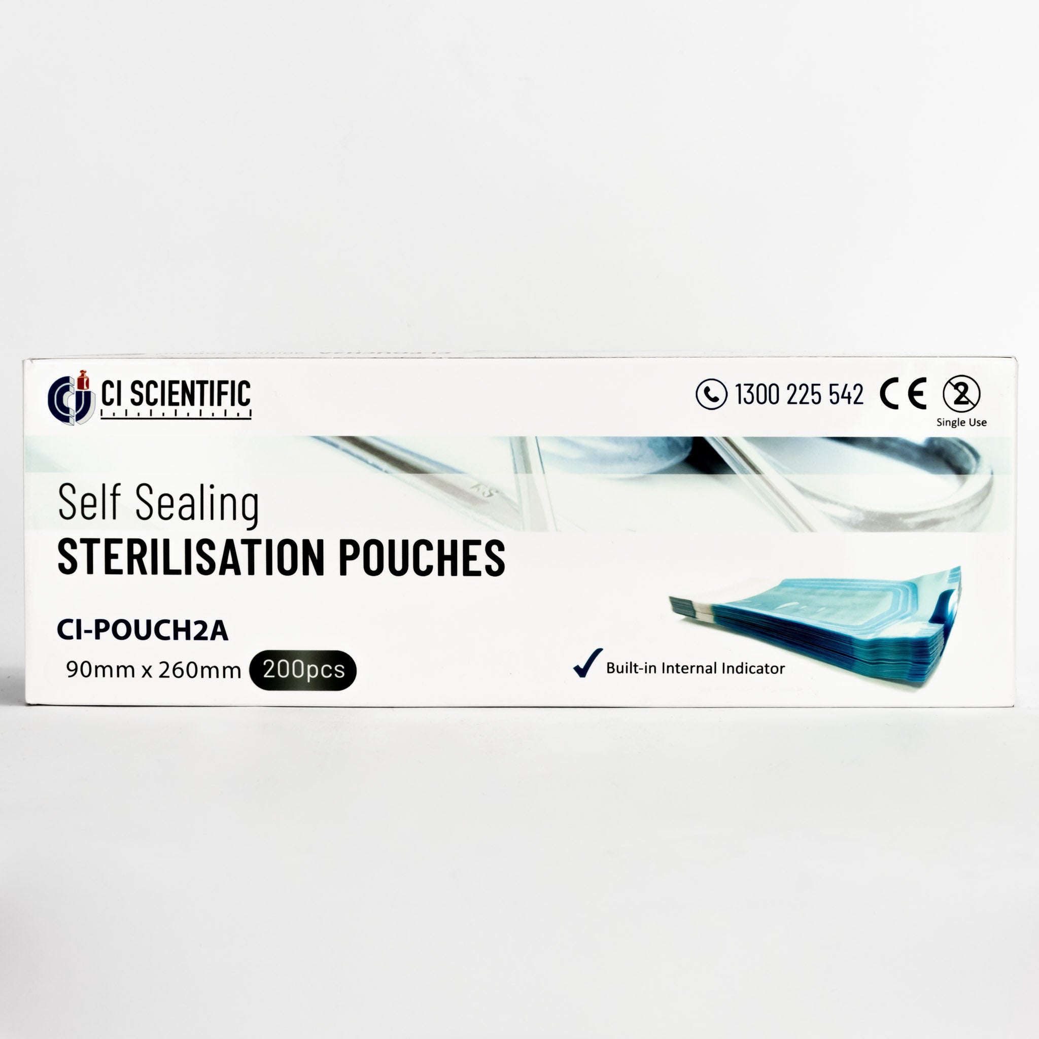 200Pcs Disposable Sterilization Pouch Bags 4 Sizes Medical-grade Bag Puncture Self-sealing Bag Tattoo Dental Nail Accessories