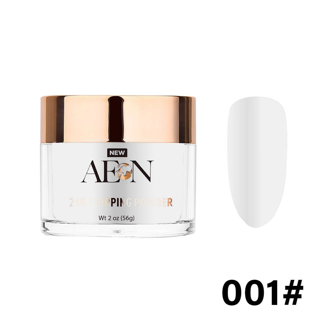 #001 - AEON Dipping Powder - Arctic White 2oz - Oz Nails & Beauty Supply