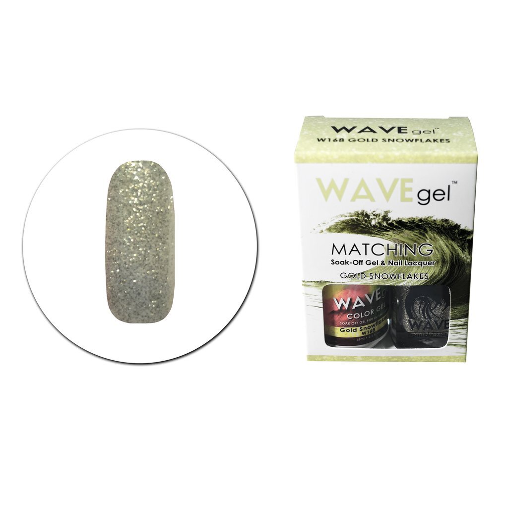 #168 - Wave Gel Duo - Gold Snow Flakes