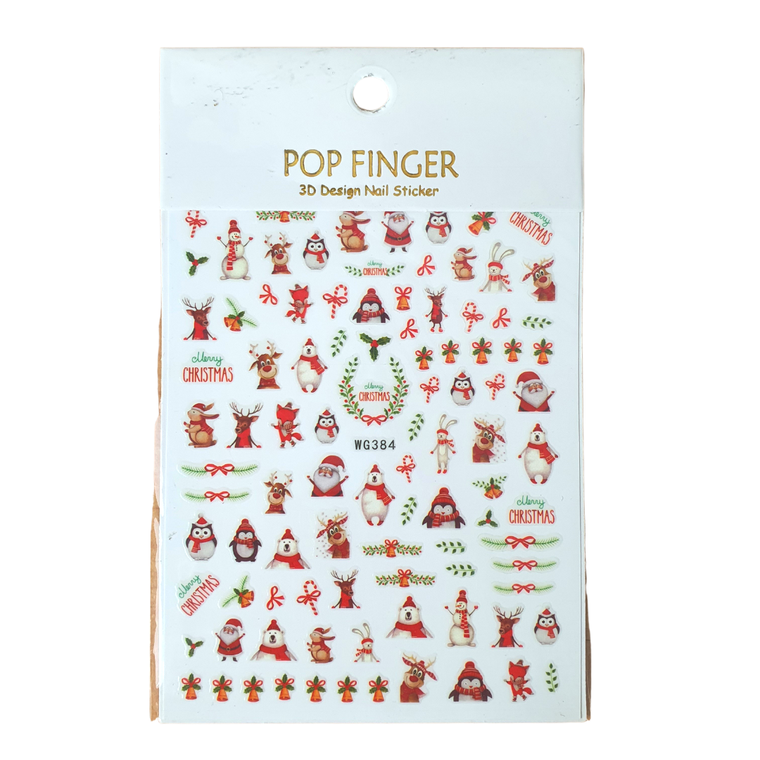 Christmas Stickers Nail Decals (WG)