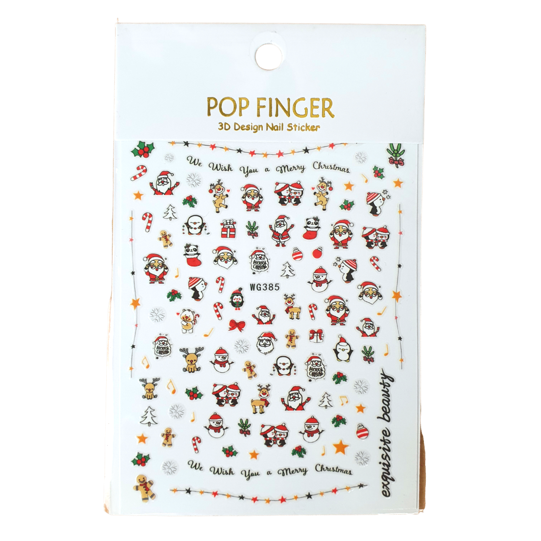 Christmas Stickers Nail Decals (WG)