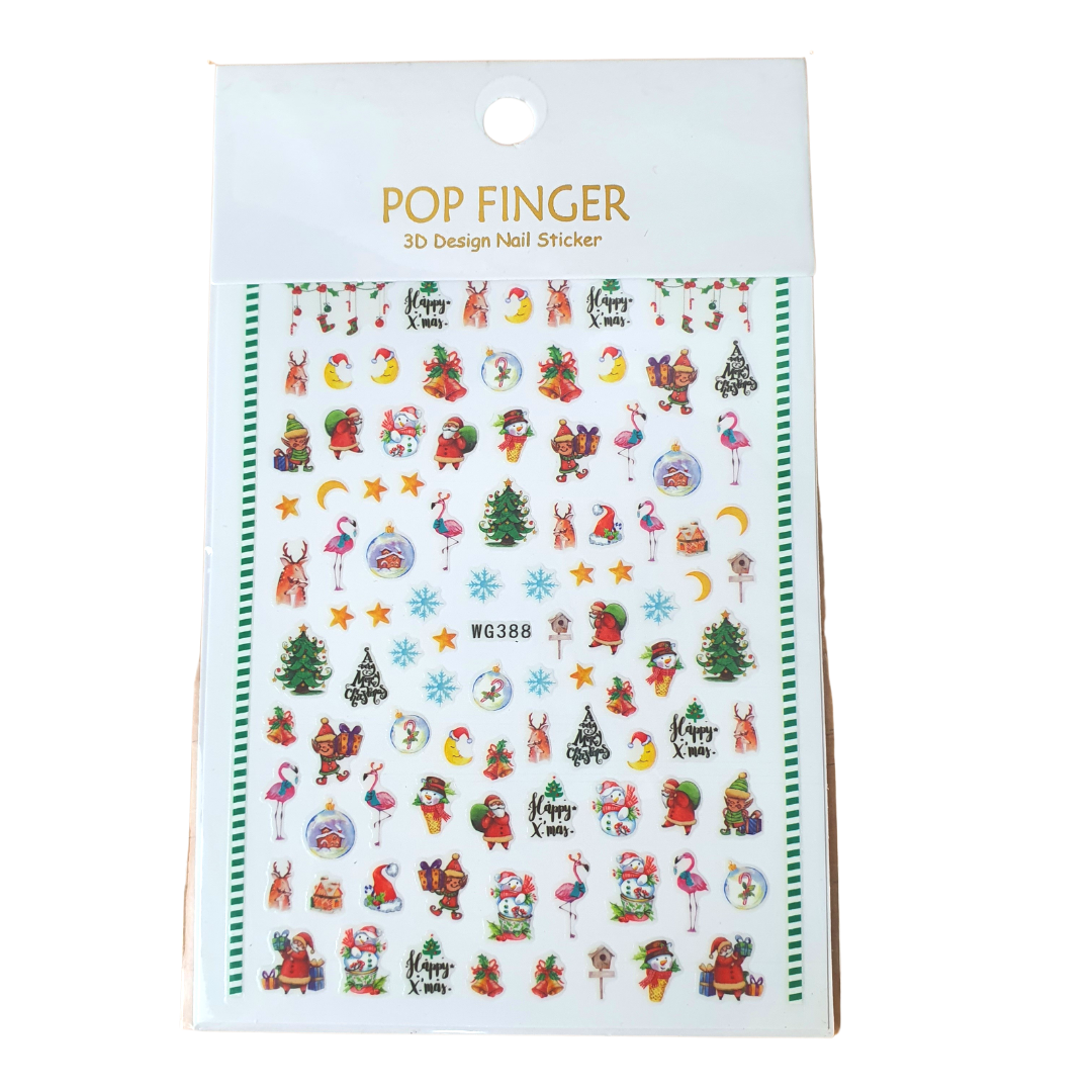 Christmas Stickers Nail Decals (WG)