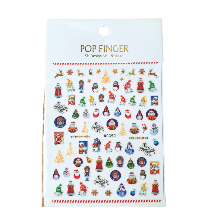 Christmas Stickers Nail Decals (WG)