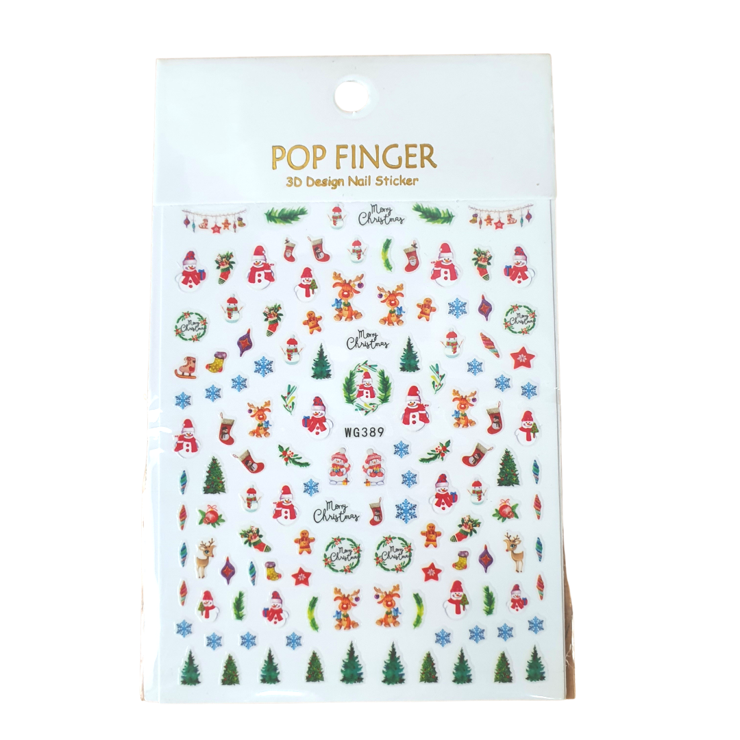 Christmas Stickers Nail Decals (WG)