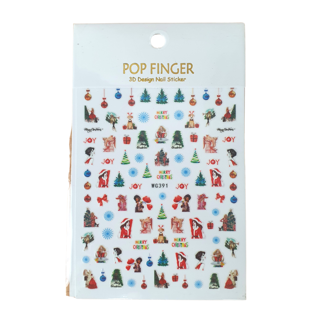 Christmas Stickers Nail Decals (WG)