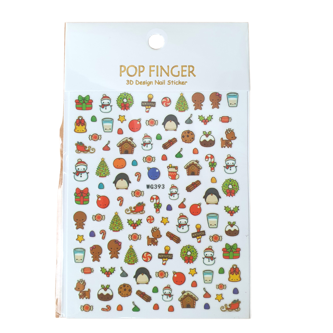 Christmas Stickers Nail Decals (WG)