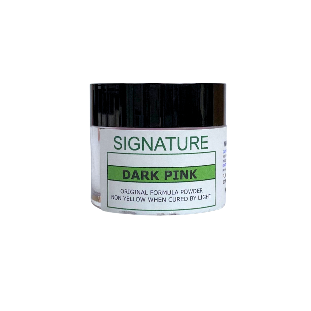 Signuture Press Powder Signature Acrylic Powder - Dark Pink – Oz Nails & Beauty Supply